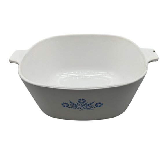 Corning Ware 2 1/2 Qt Casserole Dish Blue Cornflower Pattern Made In USA READ - Picture 1 of 8
